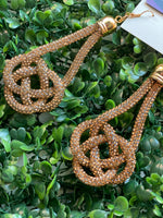 ROSE GOLD HANGIN ROPE EARRINGS