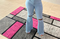 LIGHT BLUE BELL BOTTOM PANTS